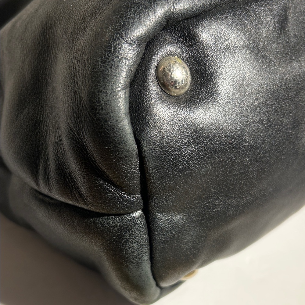 Furla Black Leather Tote with Chain Straps - Picture 4 of 6